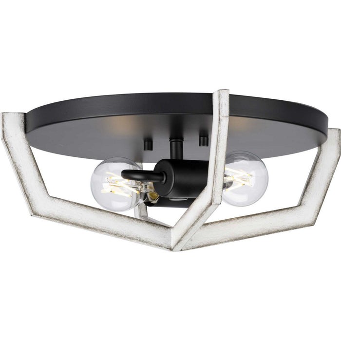 Progress Lighting P350224-31M Two Light Flush Mount, Matte Black