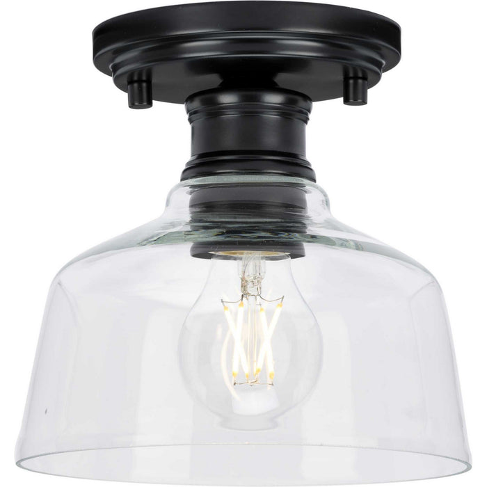 Progress Lighting P350226-31M One Light Semi Flush Mount, Matte Black