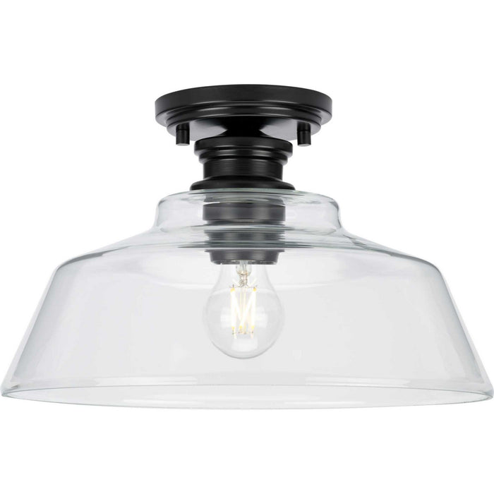 Progress Lighting P350227-31M One Light Semi Flush Mount, Matte Black