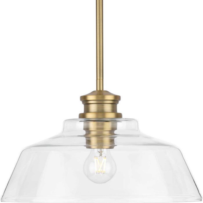 Progress Lighting P500381-163 One Light Pendant, Vintage Brass