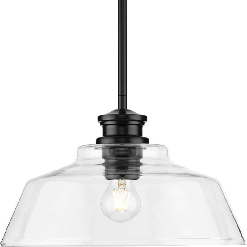 Progress Lighting P500381-31M One Light Pendant, Matte Black