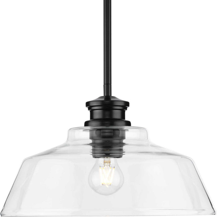 Progress Lighting P500381-31M One Light Pendant, Matte Black