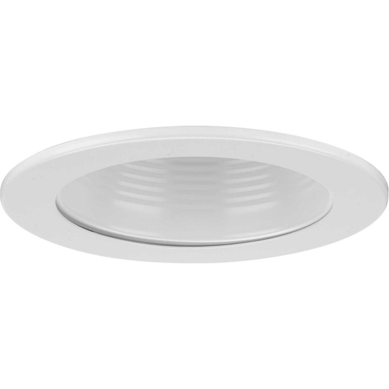 Progress Lighting P804000-028 One Light Step Baffle Trim, Satin White