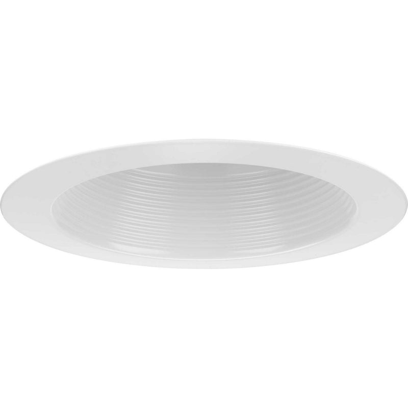 Progress Lighting P806002-028 One Light Baffle Splay Trim, Satin White