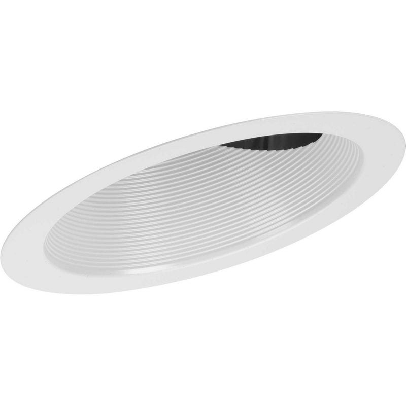 Progress Lighting P806008-028 One Light Baffle Trim, Satin White