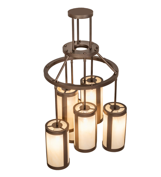 Meyda Tiffany 246113 Six Light Chandelier, Tyler Bronze
