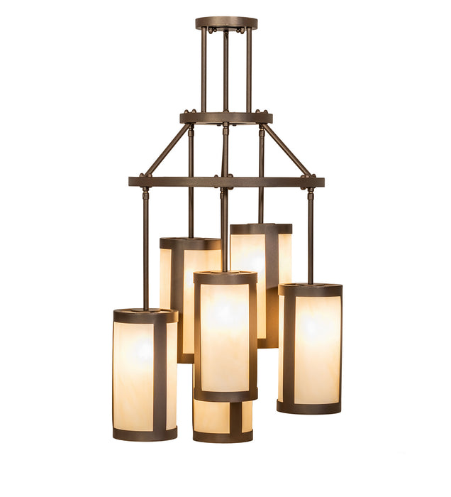 Meyda Tiffany 246113 Six Light Chandelier, Tyler Bronze