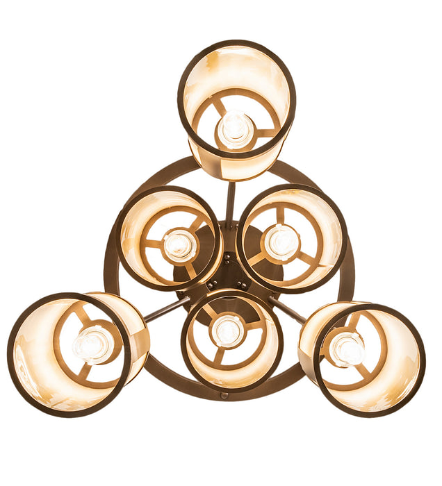 Meyda Tiffany 246113 Six Light Chandelier, Tyler Bronze