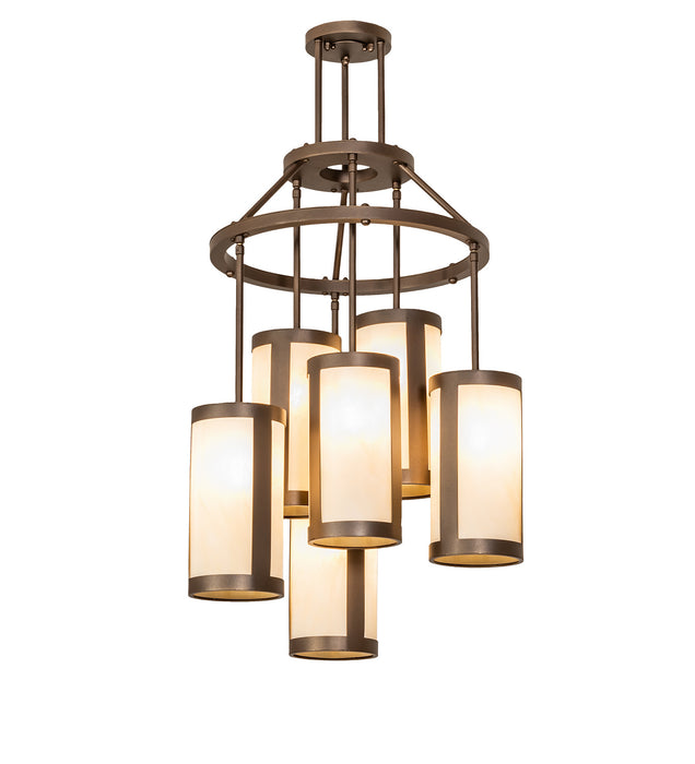 Meyda Tiffany 246113 Six Light Chandelier, Tyler Bronze