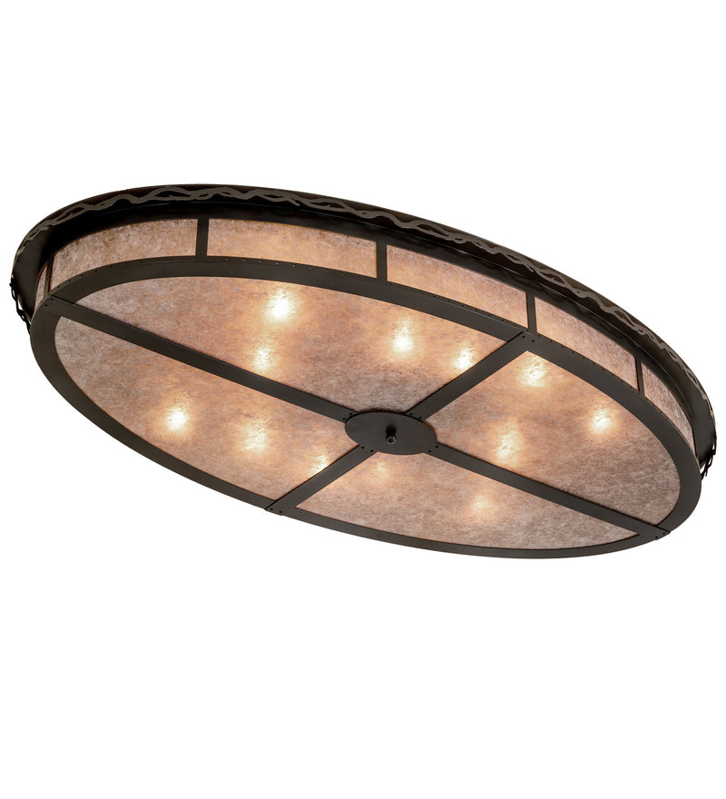 Meyda Tiffany 247965 LED Flushmount, Timeless Bronze Vein