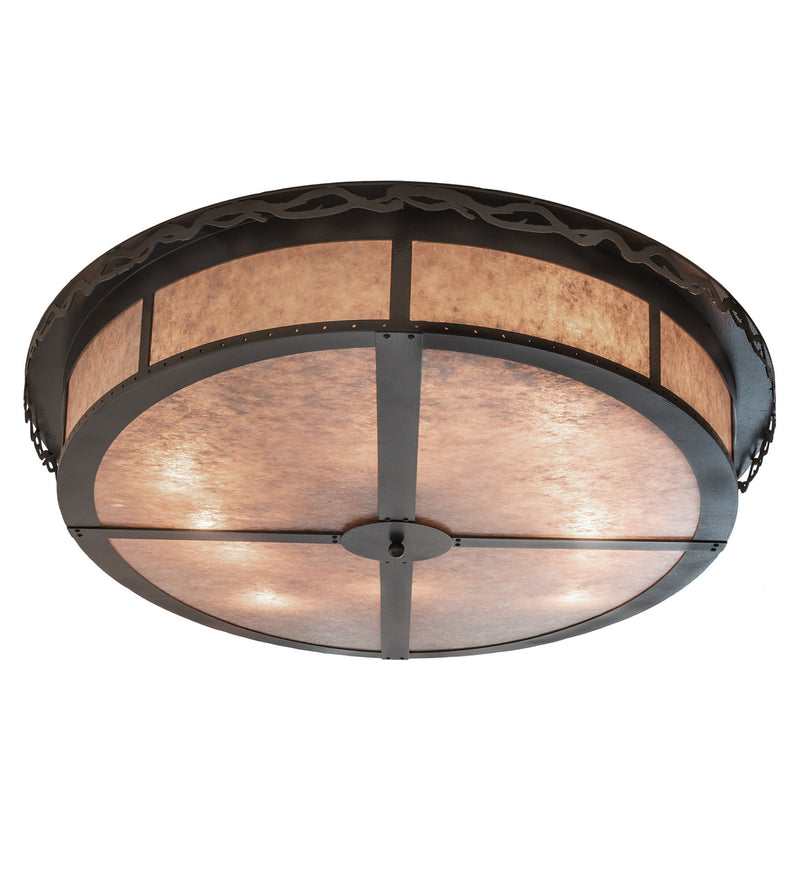 Meyda Tiffany 247965 LED Flushmount, Timeless Bronze Vein