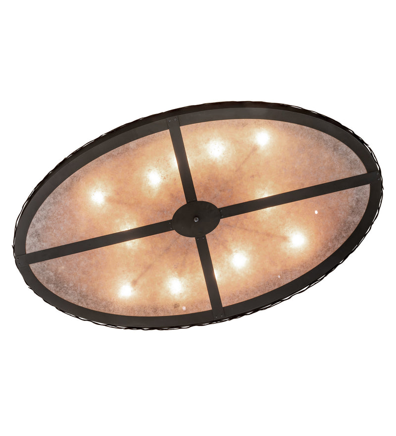 Meyda Tiffany 247965 LED Flushmount, Timeless Bronze Vein