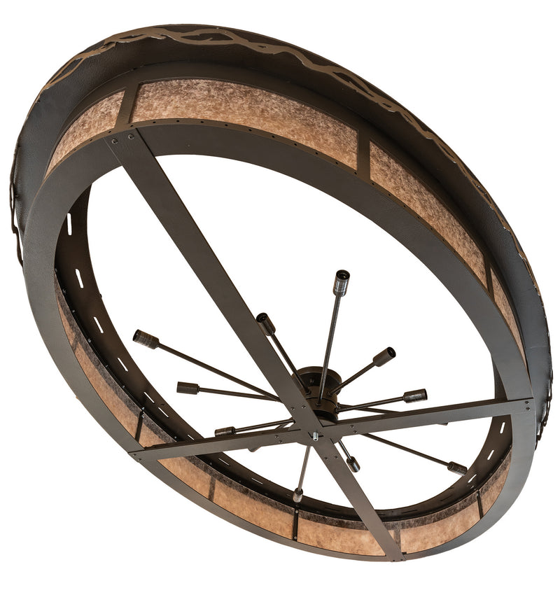 Meyda Tiffany 247965 LED Flushmount, Timeless Bronze Vein