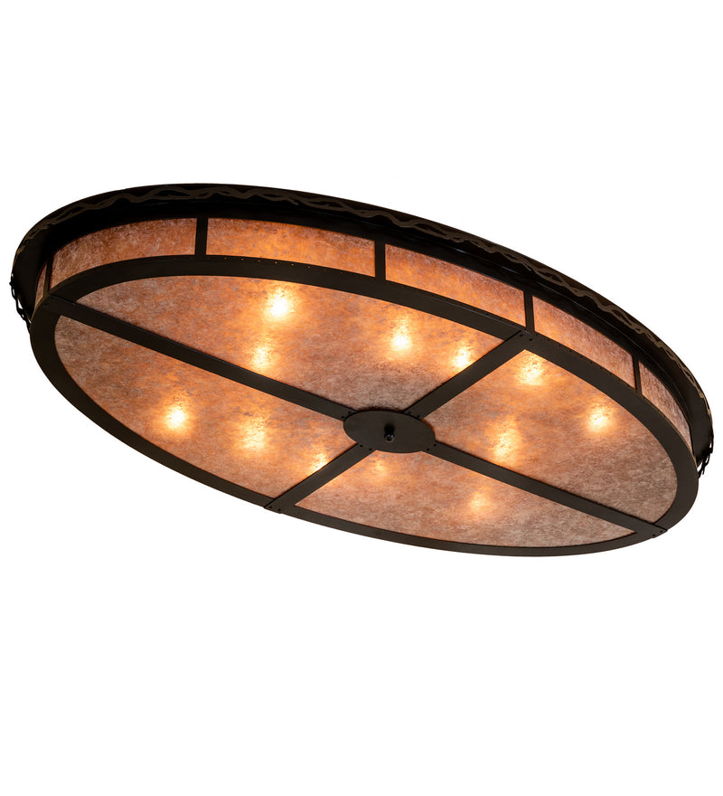 Meyda Tiffany 247965 LED Flushmount, Timeless Bronze Vein