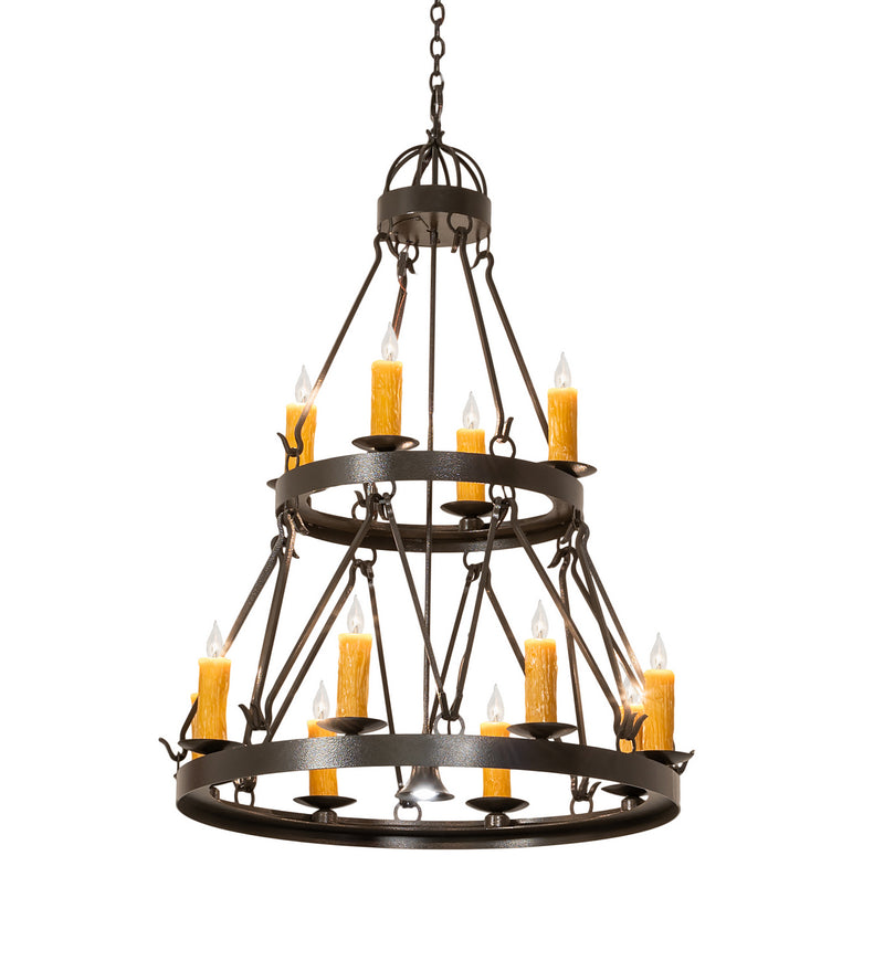 Meyda Tiffany 248602 13 Light Chandelier, Timeless Bronze Vein