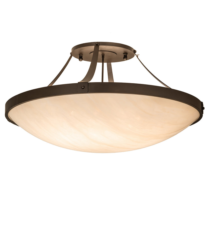Meyda Tiffany 250190 Eight Light Semi-Flushmount, Oil Rubbed Bronze