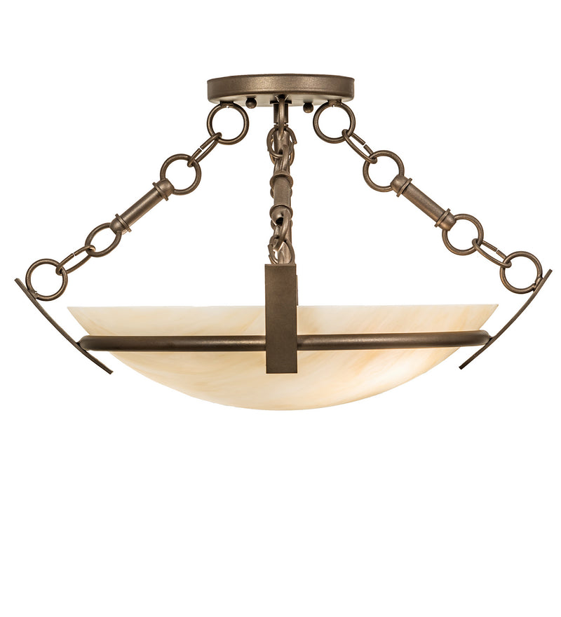 Meyda Tiffany 251128 Two Light Semi-Flushmount, Tyler Bronze