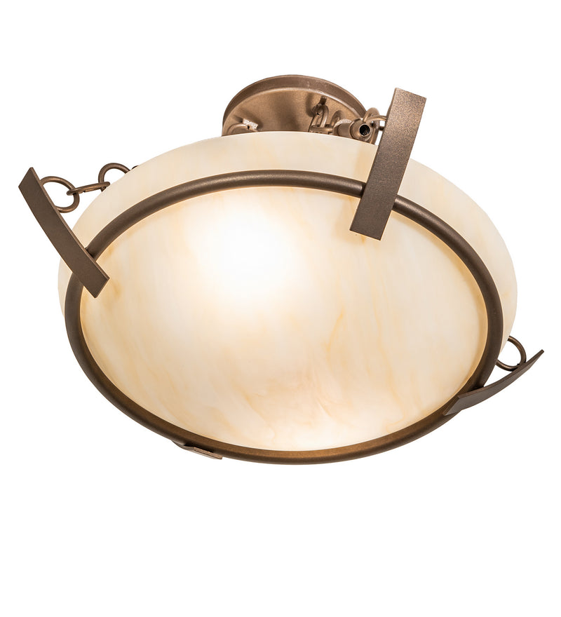 Meyda Tiffany 251128 Two Light Semi-Flushmount, Tyler Bronze