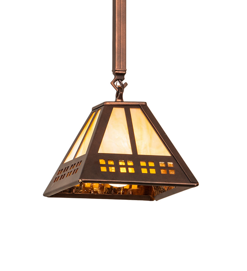 Meyda Tiffany 251549 One Light Mini Pendant, Coffee Cinnamon Metallic