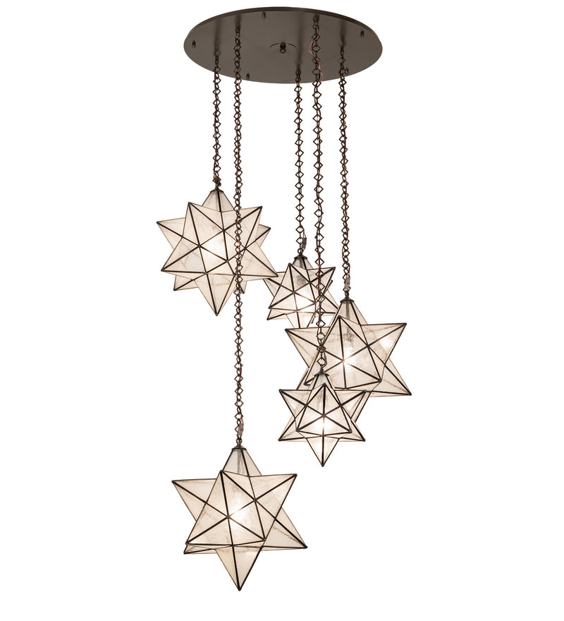 Meyda Tiffany 251978 Five Light Pendant, Timeless Bronze