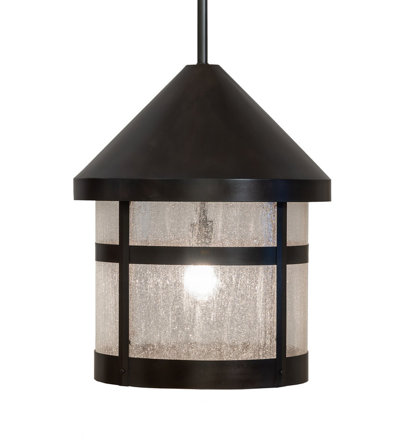 Meyda Tiffany 252003 One Light Pendant, Black Patina