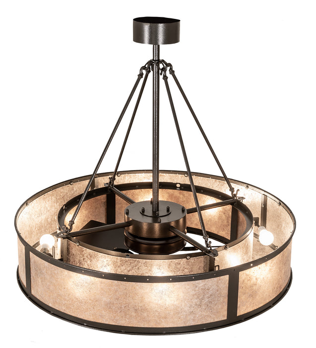 Meyda Tiffany 252139 Eight Light Chandel-Air, Textured Timeless Bronze