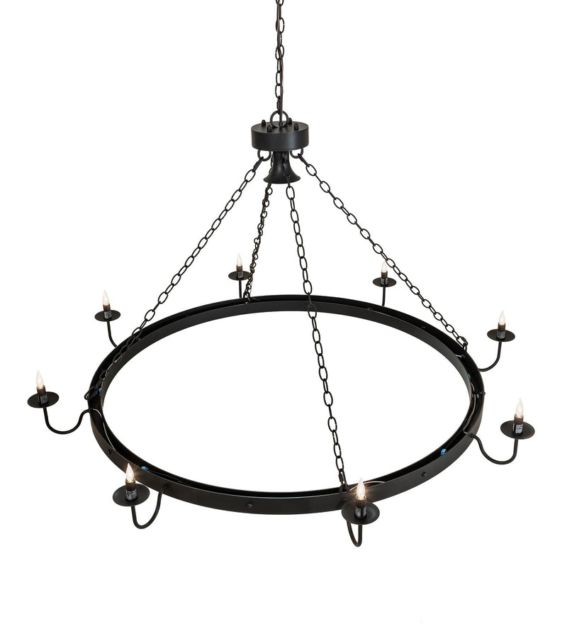 Meyda Tiffany 252175 Nine Light Chandelier, Solar Black