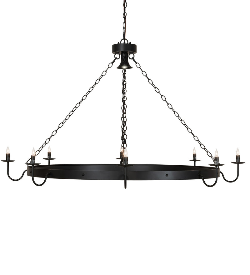 Meyda Tiffany 252175 Nine Light Chandelier, Solar Black