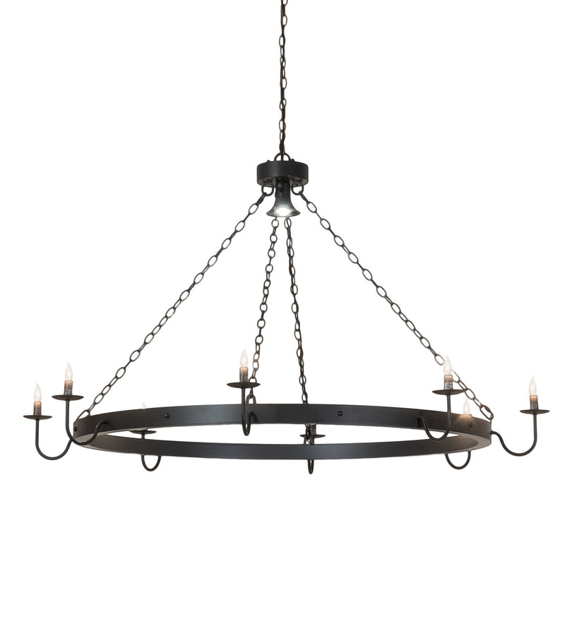 Meyda Tiffany 252175 Nine Light Chandelier, Solar Black