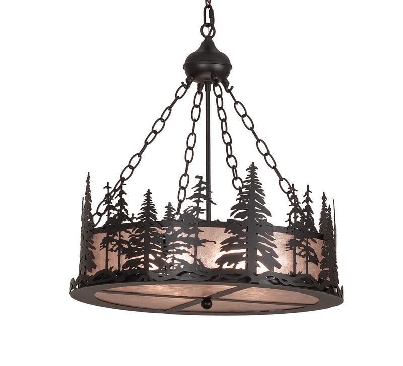 Meyda Tiffany 252351 Four Light Pendant, Textured Black