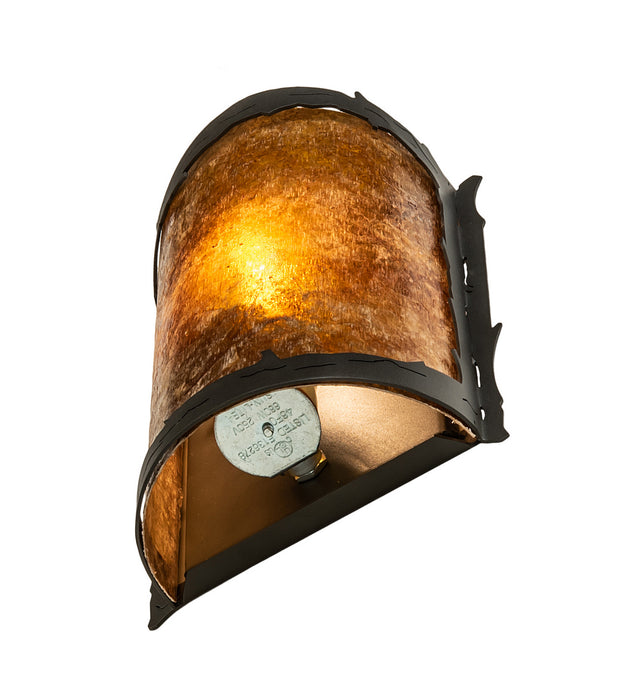 Meyda Tiffany 252639 One Light Wall Sconce, Wrought Iron