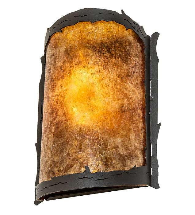 Meyda Tiffany 252639 One Light Wall Sconce, Wrought Iron