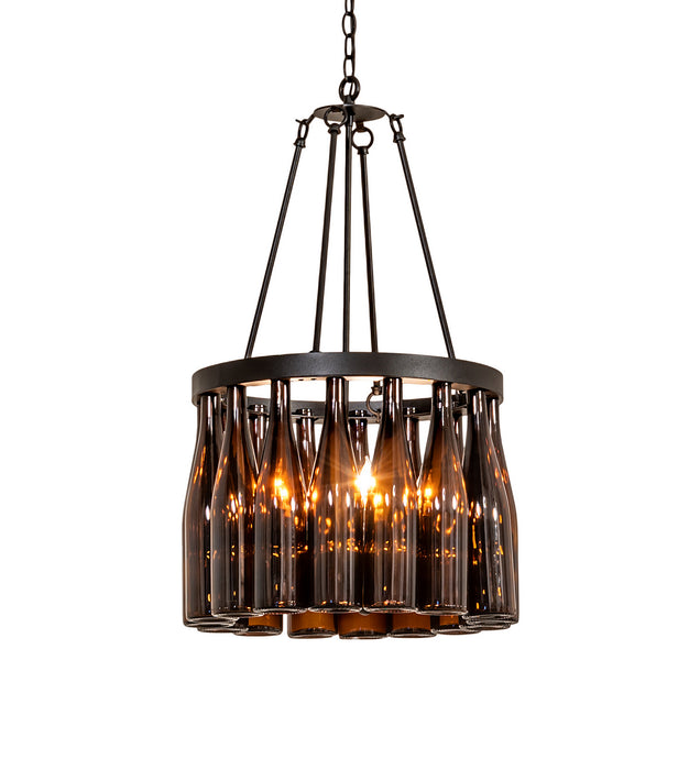 Meyda Tiffany 252691 Five Light Chandelier, Black Metal