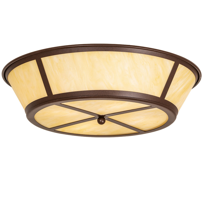 Meyda Tiffany 252900 Four Light Flushmount, Cafe Noir