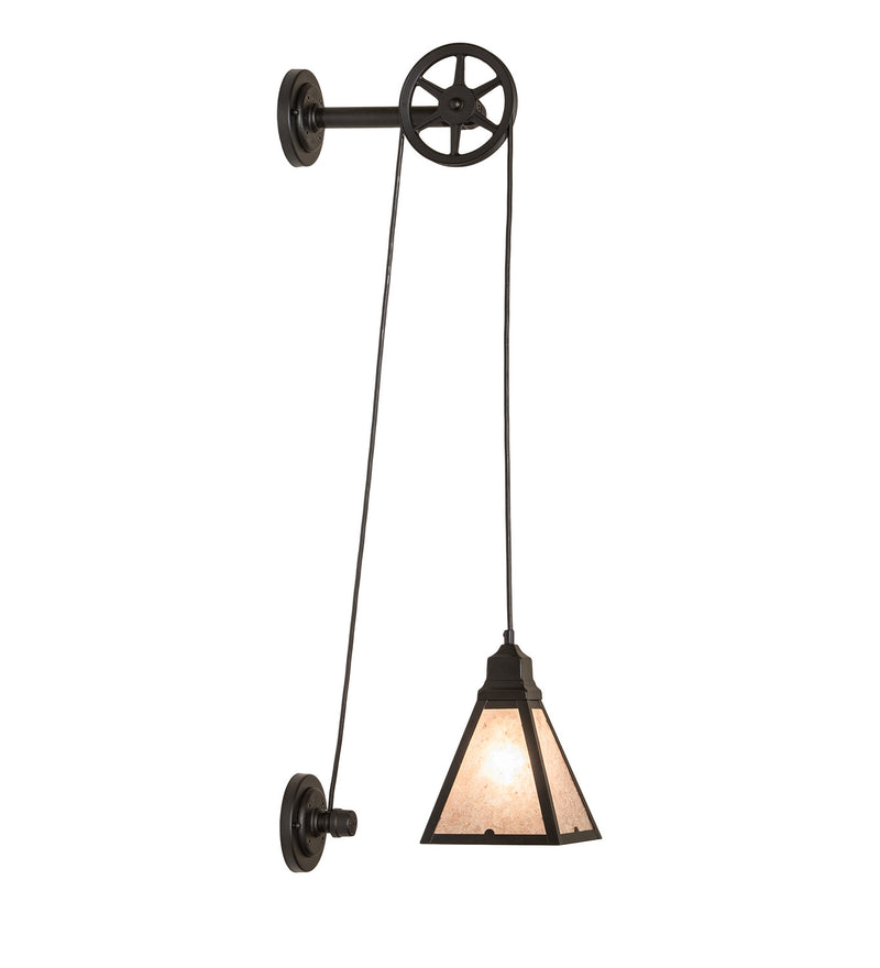 Meyda Tiffany 252909 One Light Wall Sconce, Oxidized Steel