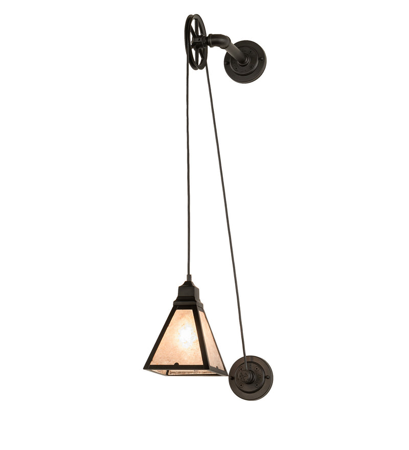 Meyda Tiffany 252909 One Light Wall Sconce, Oxidized Steel