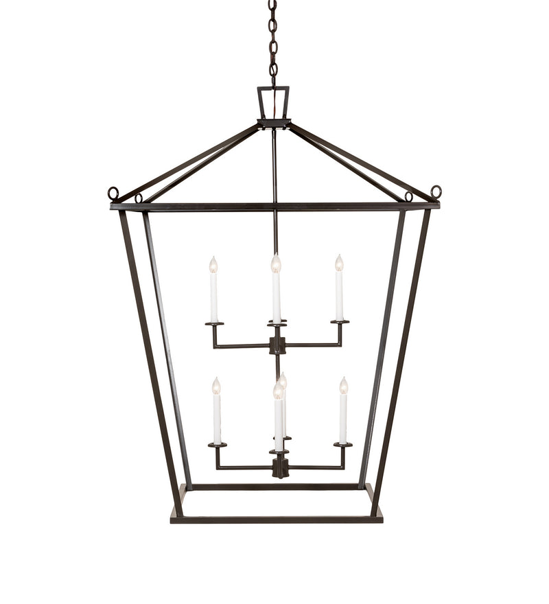Meyda Tiffany 253605 Eight Light Pendant, Timeless Bronze & White