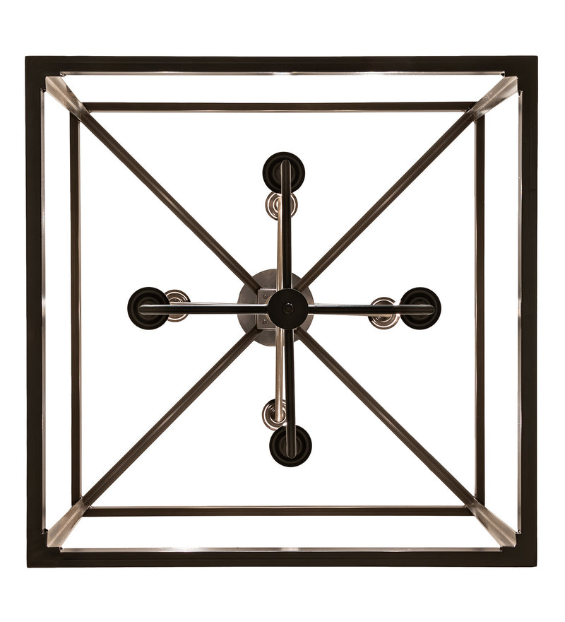 Meyda Tiffany 253605 Eight Light Pendant, Timeless Bronze & White
