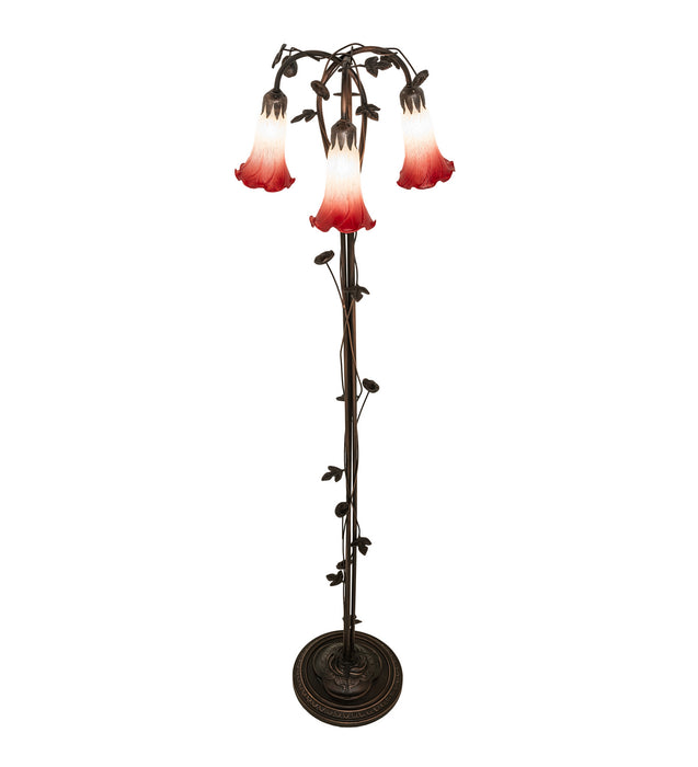 Meyda Tiffany 255131 Three Light Floor Lamp, Mahogany Bronze