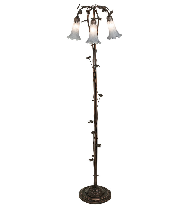 Meyda Tiffany 255132 Three Light Floor Lamp, Mahogany Bronze