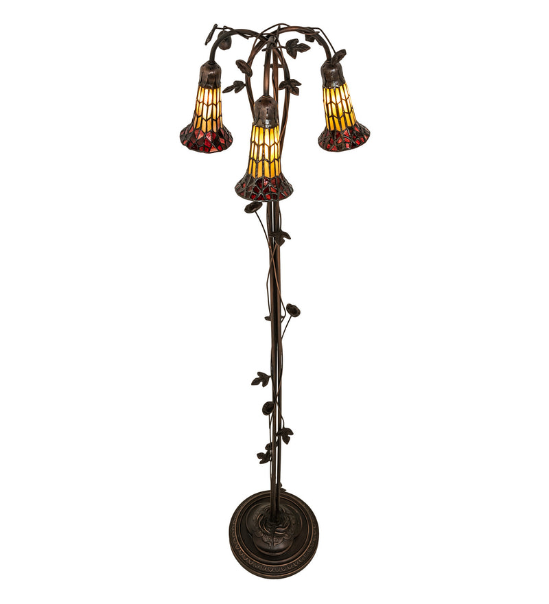 Meyda Tiffany 255133 Three Light Floor Lamp, Mahogany Bronze