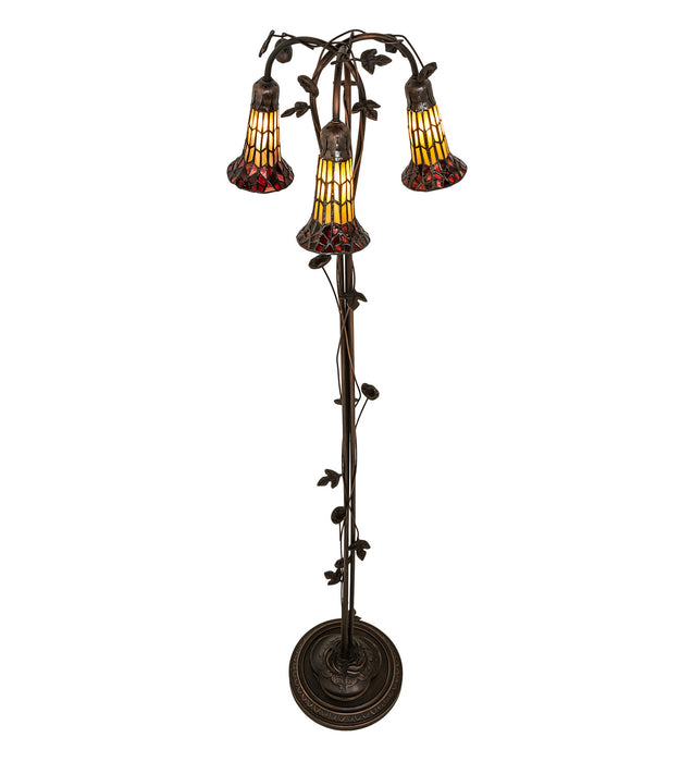 Meyda Tiffany 255133 Three Light Floor Lamp, Mahogany Bronze
