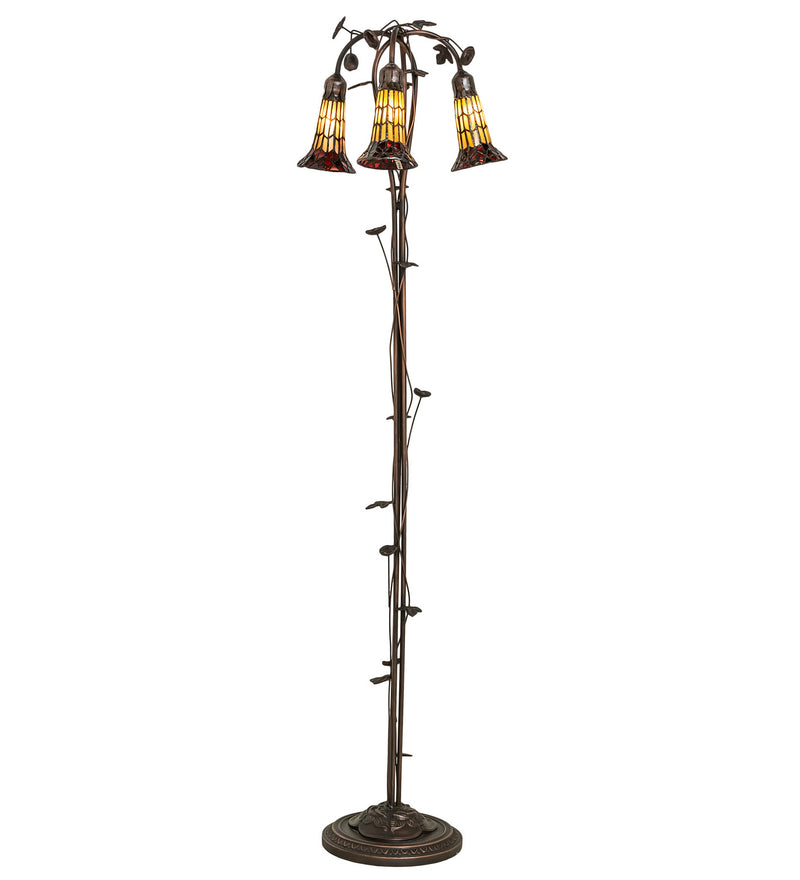 Meyda Tiffany 255133 Three Light Floor Lamp, Mahogany Bronze