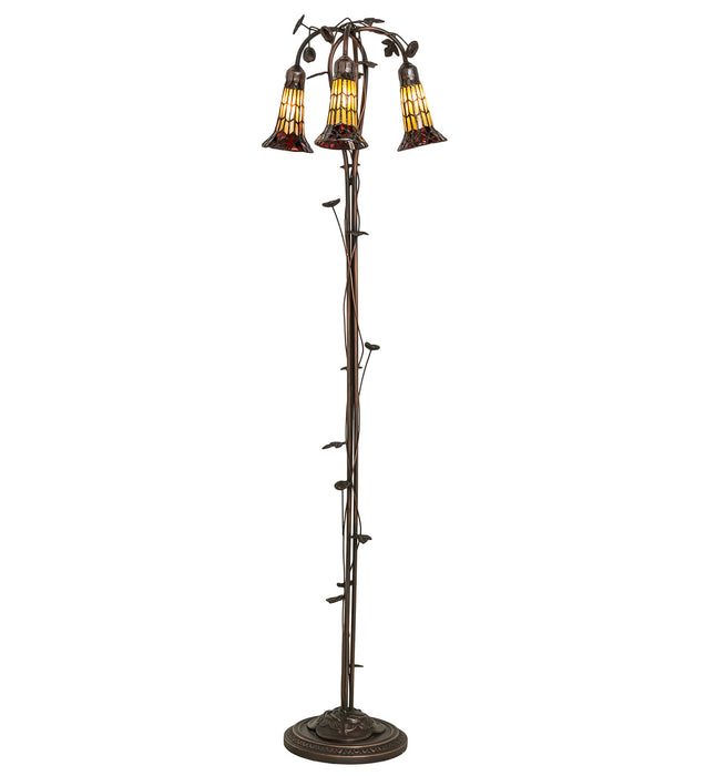 Meyda Tiffany 255133 Three Light Floor Lamp, Mahogany Bronze