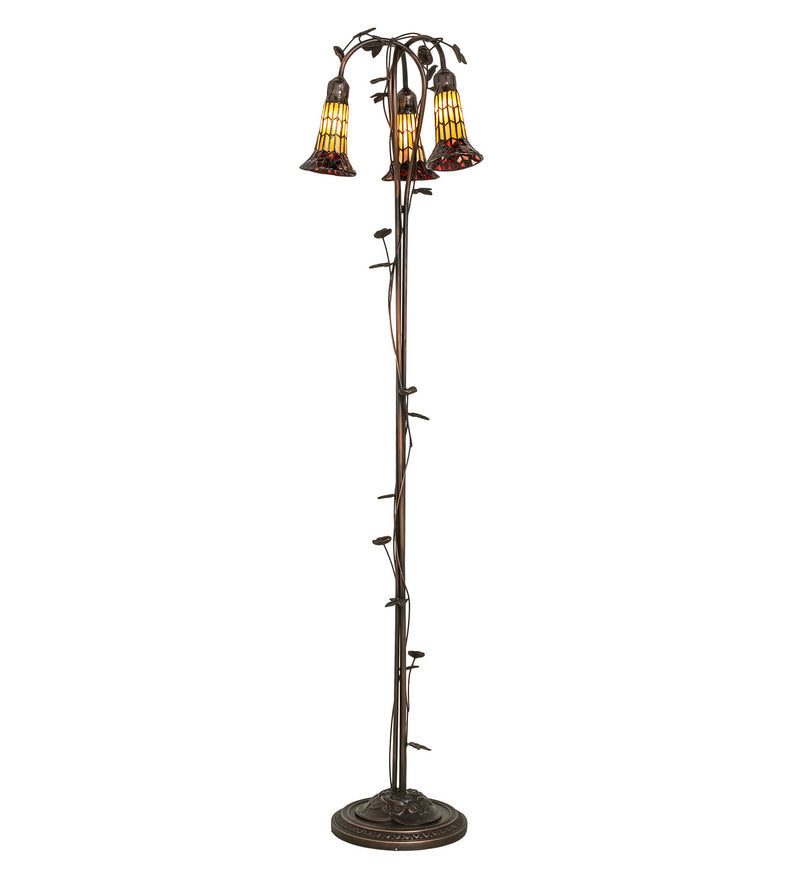 Meyda Tiffany 255133 Three Light Floor Lamp, Mahogany Bronze