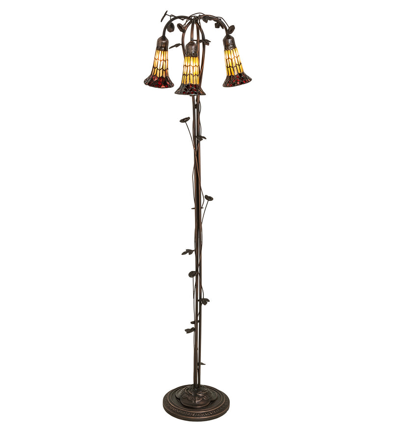 Meyda Tiffany 255133 Three Light Floor Lamp, Mahogany Bronze