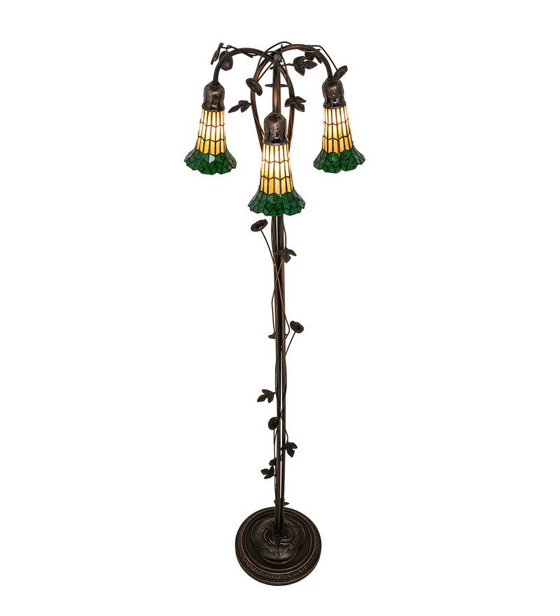 Meyda Tiffany 255134 Three Light Floor Lamp, Mahogany Bronze