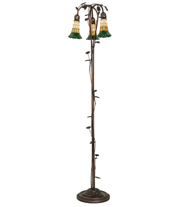 Meyda Tiffany 255134 Three Light Floor Lamp, Mahogany Bronze
