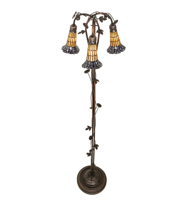 Meyda Tiffany 255135 Three Light Floor Lamp, Mahogany Bronze