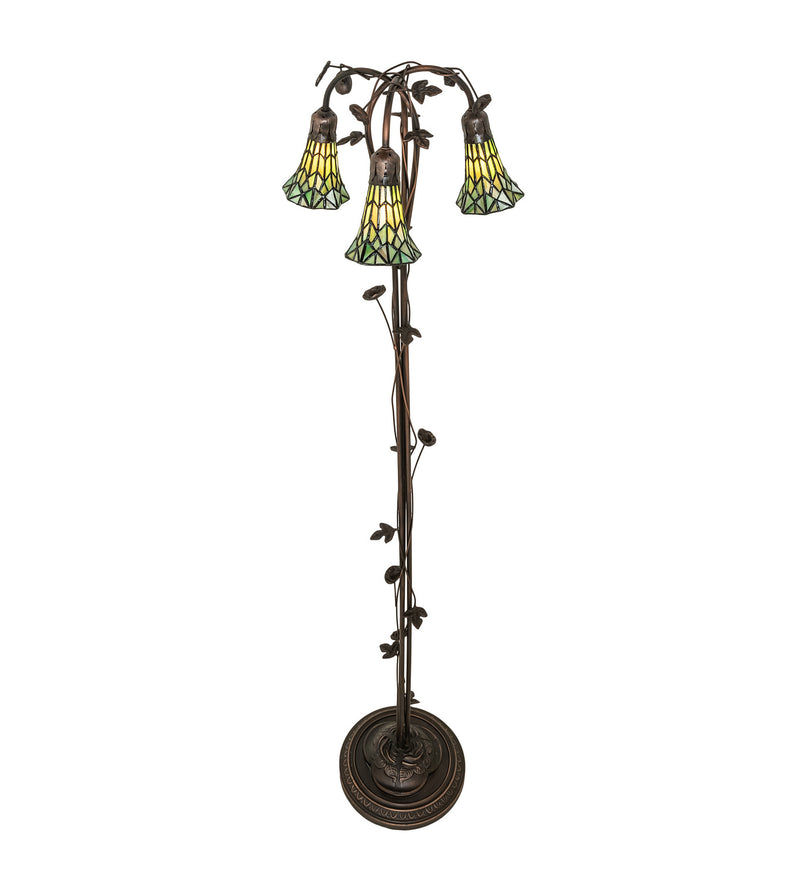 Meyda Tiffany 255136 Three Light Floor Lamp, Mahogany Bronze